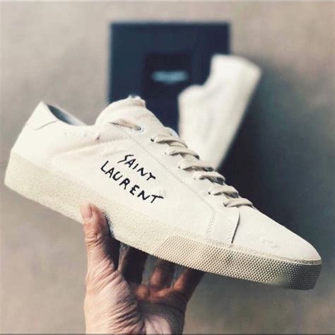 ysl white|ysl white sneakers.